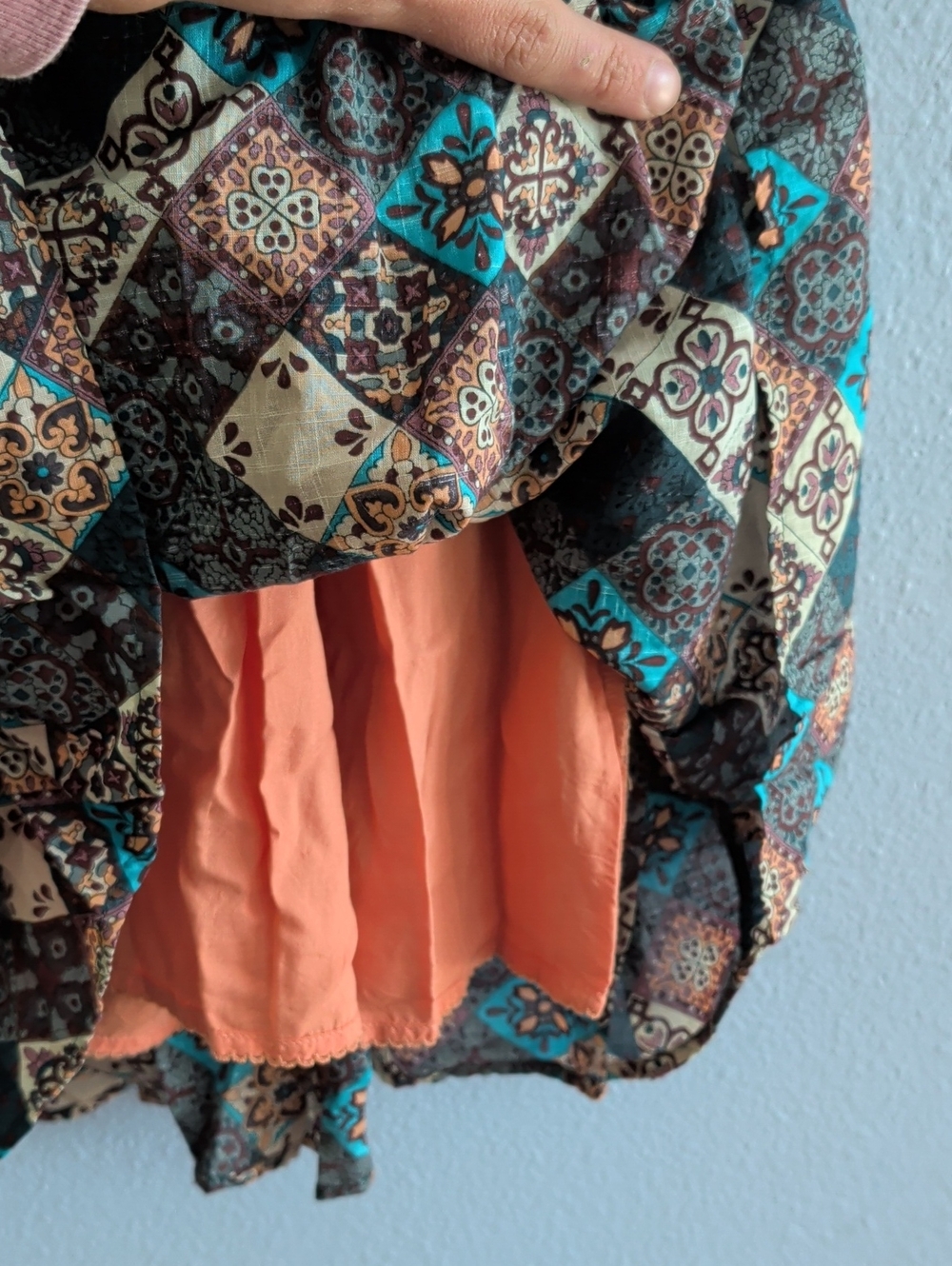 By Anthropologie Peregrine Boho Printed Maxi Dress with Turquoise Accents - Picture 8 of 13